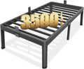 Twin Metal Bed Frame with Round Corner Legs - 18 in Storage