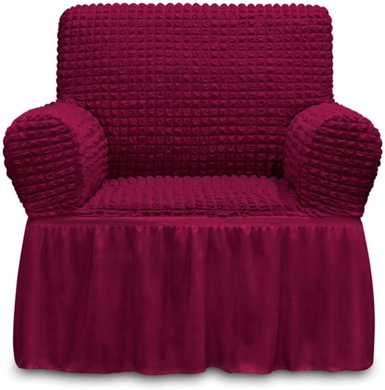NICEEC Burgundy Armchair Slipcover - Easy Fitted Furniture Protector