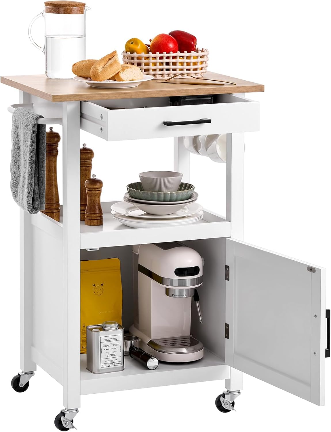 VEVOR Kitchen Island Cart with Storage and Mobility Features