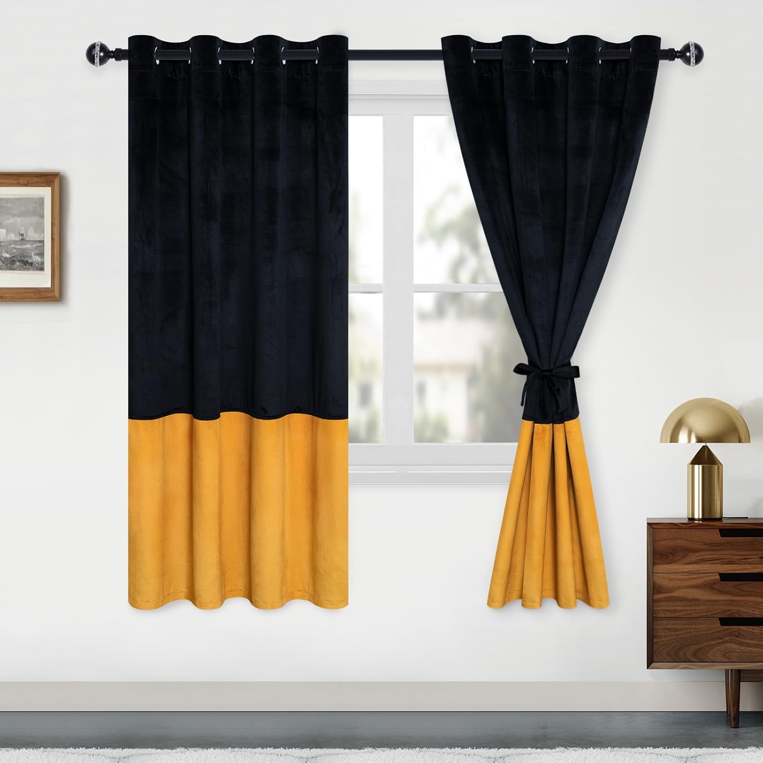 XWZO Blackout Velvet Curtains - Thermal Insulated & Elegant
