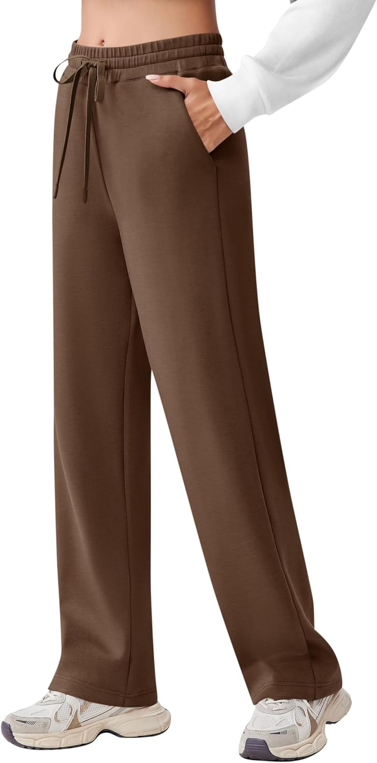 Wide Leg Sweatpants for Women - Comfy High Waisted Athletic Pants