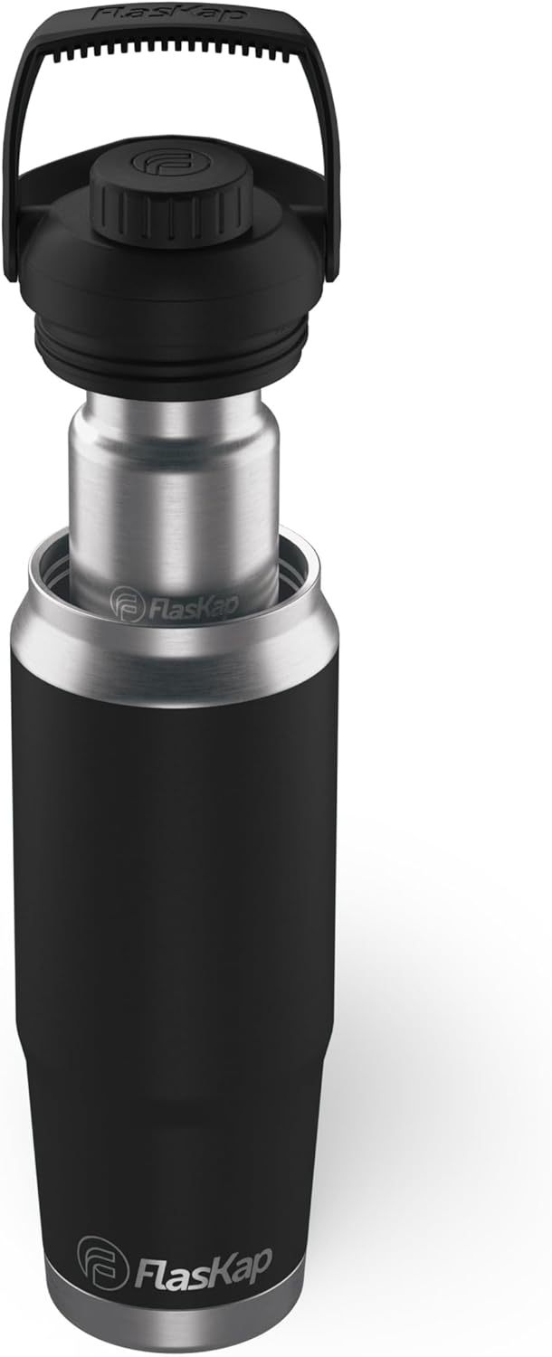 Flaskap FreePour System: 6oz Tumbler and 26oz Bottle Combo