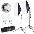 Softbox Lighting Kit for Photography Studio with 85W Bulbs