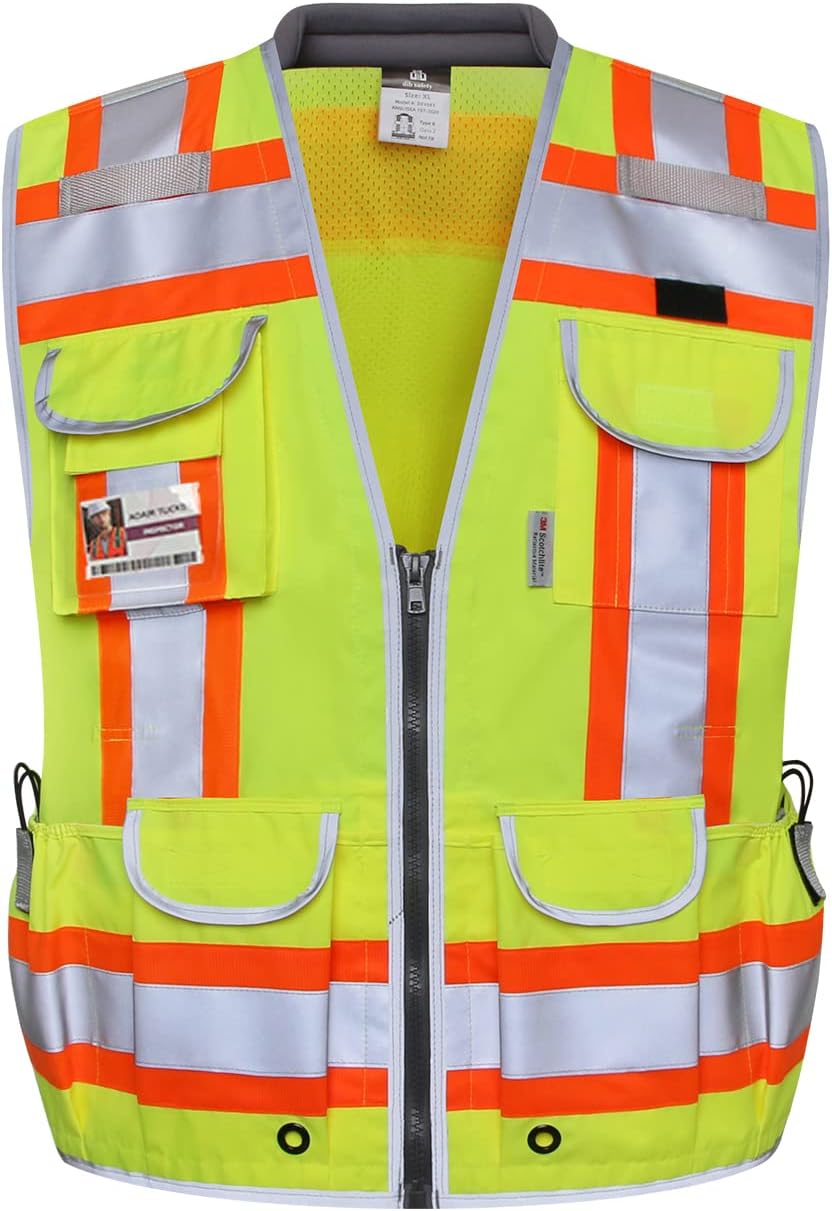 Dib Safety Reflective Vest Heavy Duty for High Visibility Work