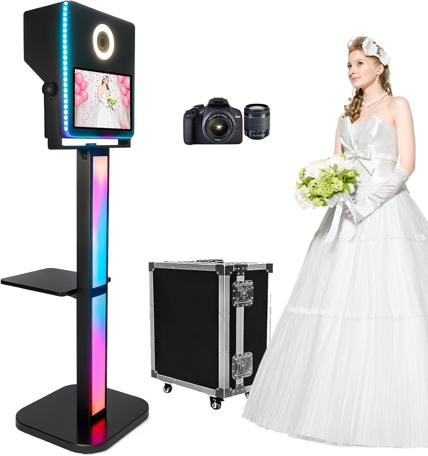 Mirror Photo Booth with 15.6 inch Touch Screen for Events