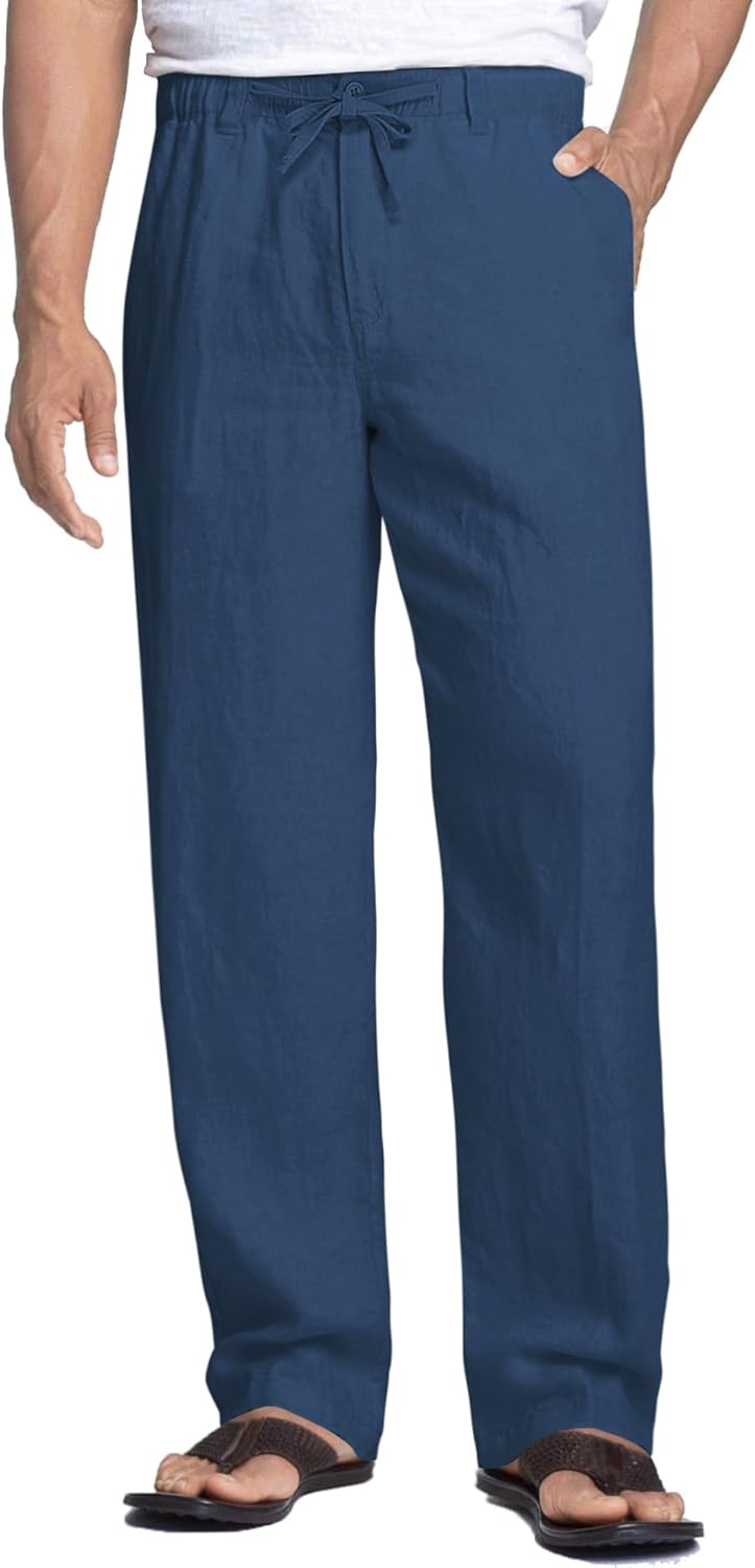 COOFANDY Men's Casual Linen Pants for Summer Comfort and Style