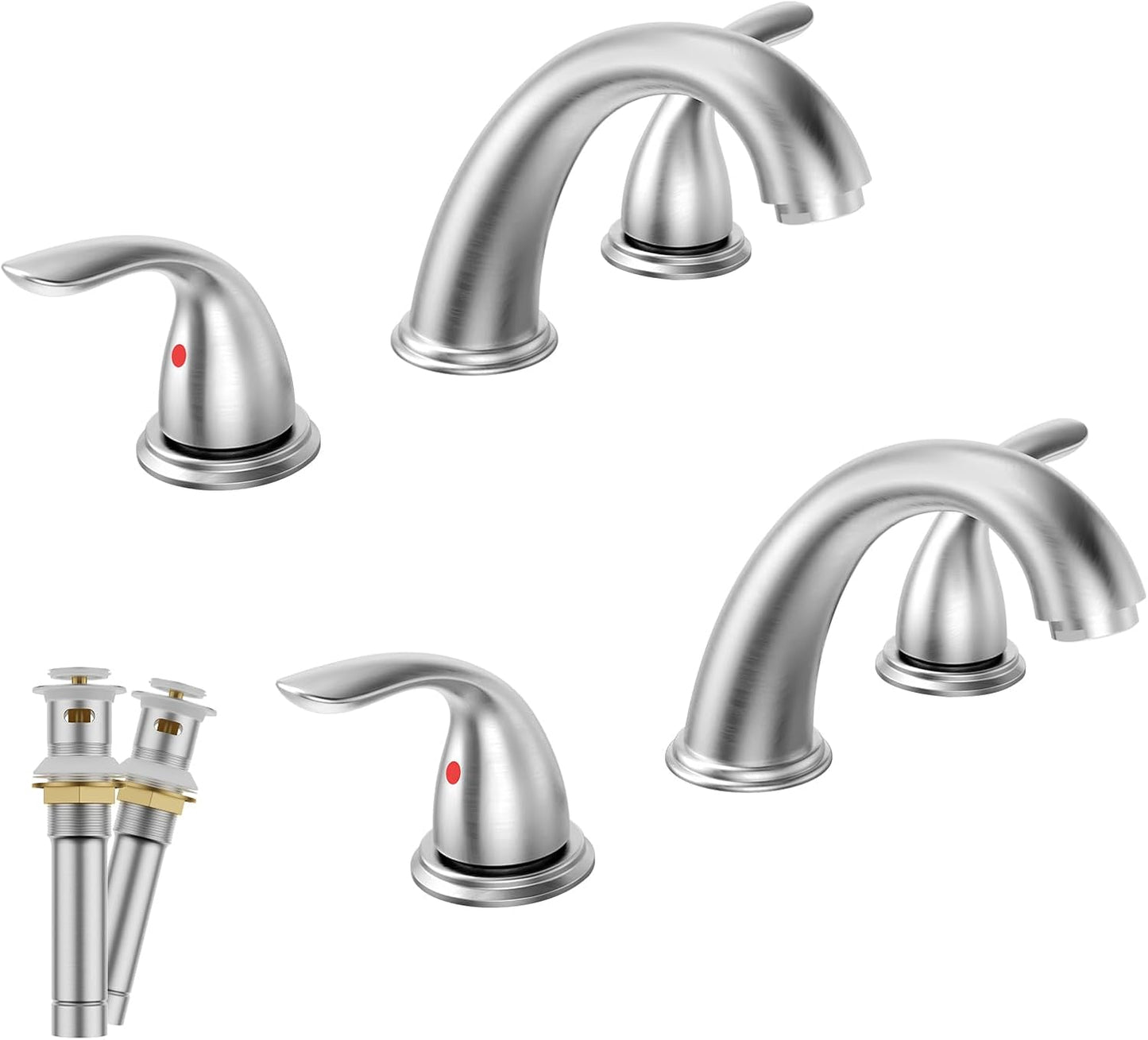 Phiestina 2-Pack 8 Inch Widespread Bathroom Faucet Set