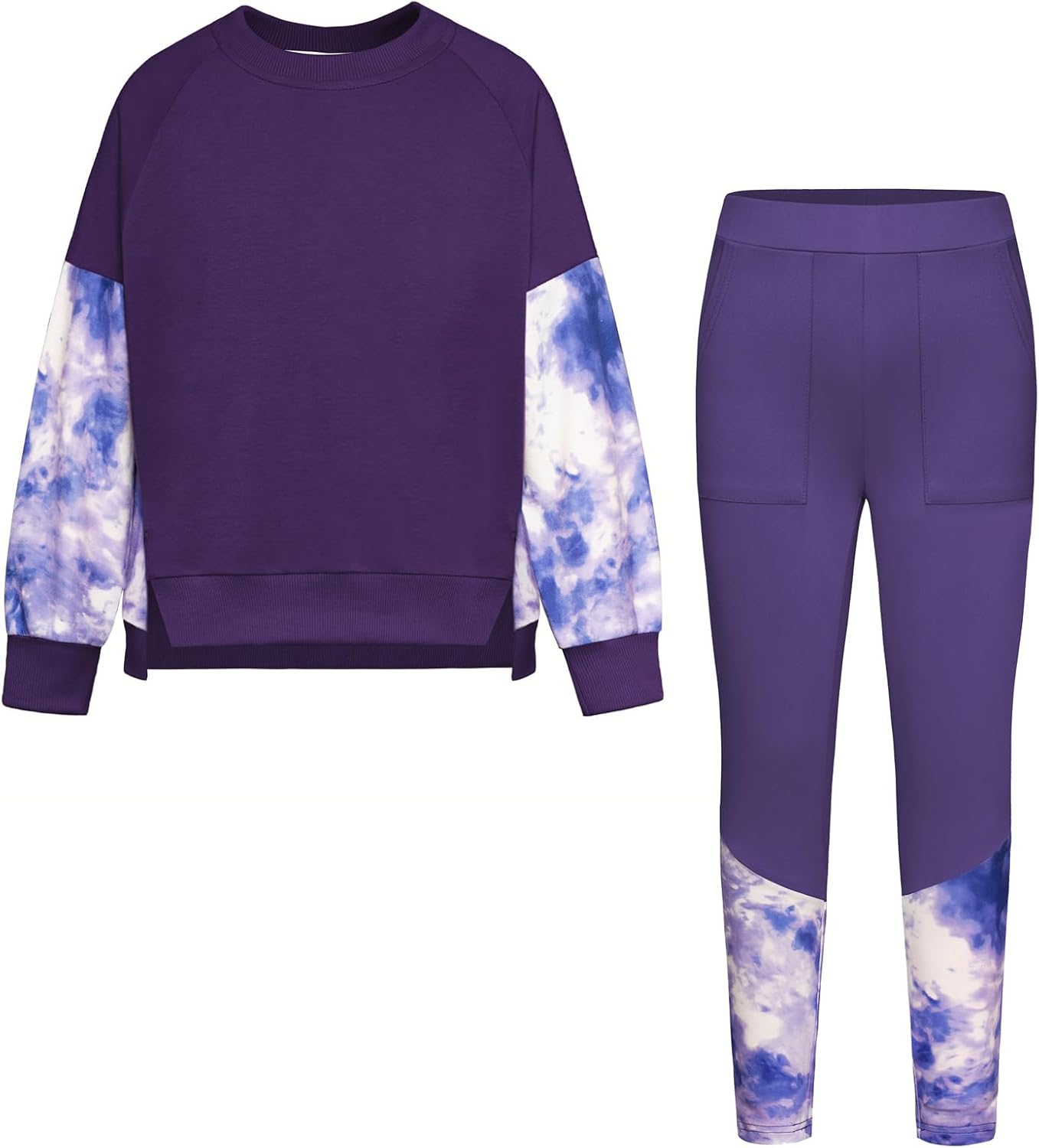 Stylish Girls Sweatshirt and Pants Set for Ages 5-14