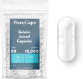 Empty Gelatin Capsules Size 00 - 10,000 Clear Gel Caps for DIY