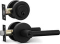 Berlin Modisch Entry Lever and Deadbolt Set - Modern Iron Black