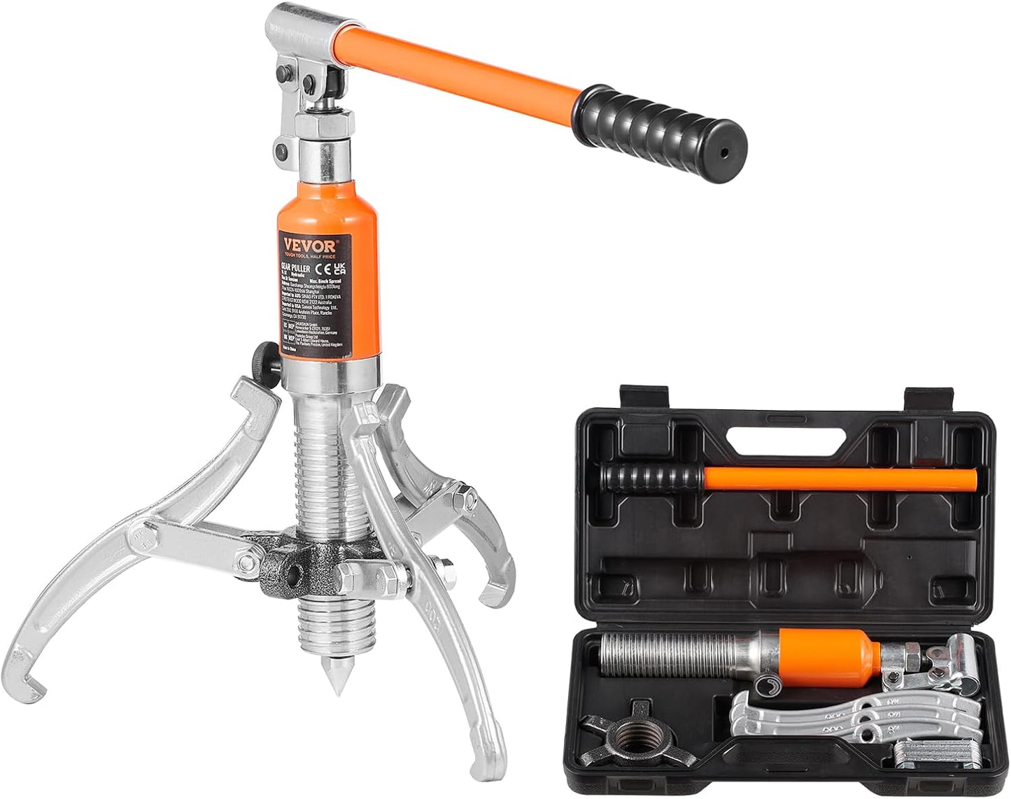 VEVOR Hydraulic Gear Puller with 5 Ton Capacity for Hubs
