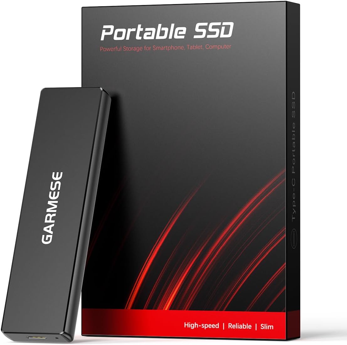 GARMESE 512GB Portable SSD - Lightning Fast 1000MB/s Speed!