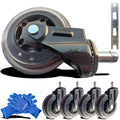 Premium Office Chair Wheels Replacement 3in Stem 7/16in - Quiet Smooth