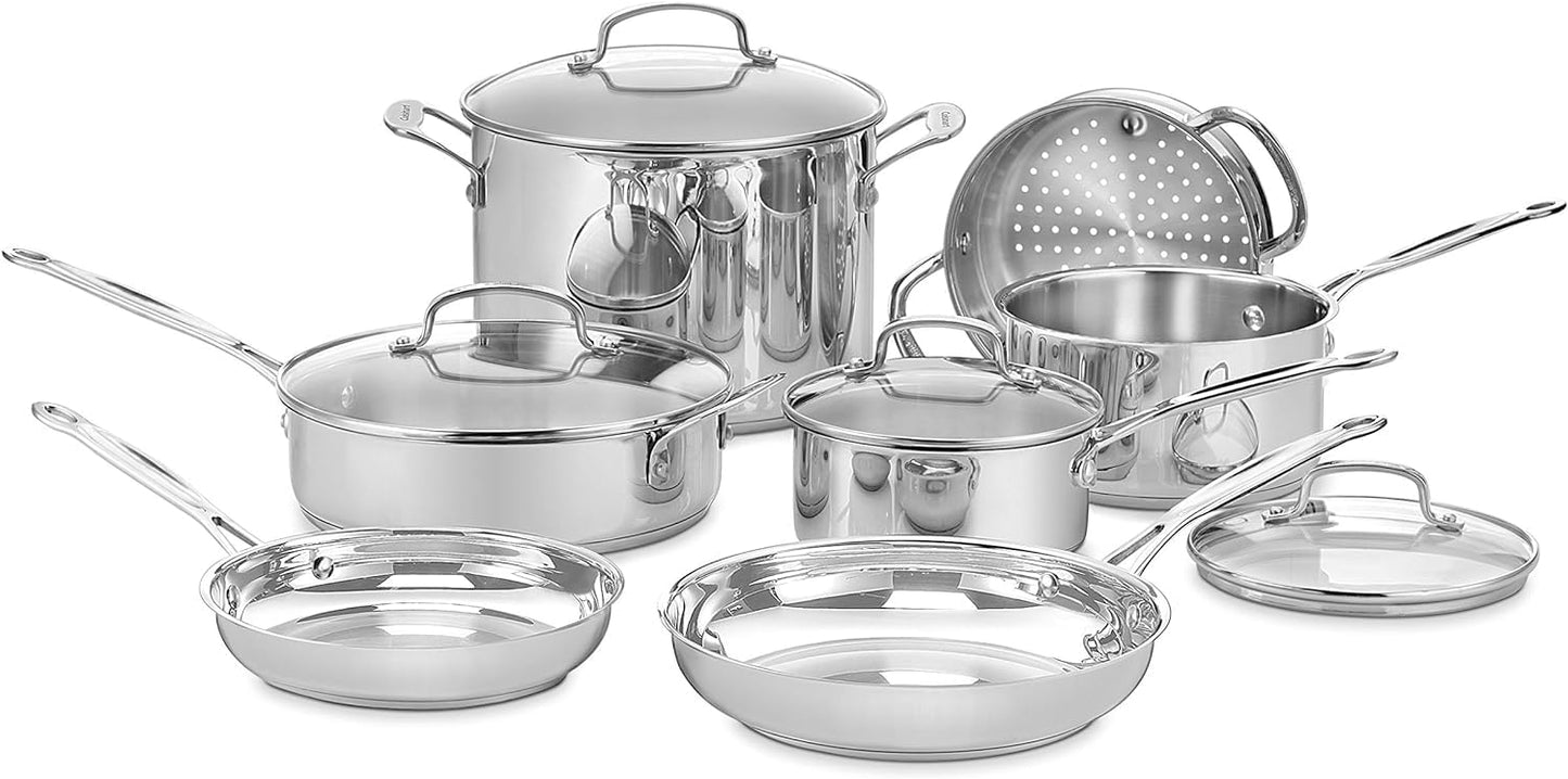Cuisinart Stainless Steel 11-Piece Cookware Set for Chefs