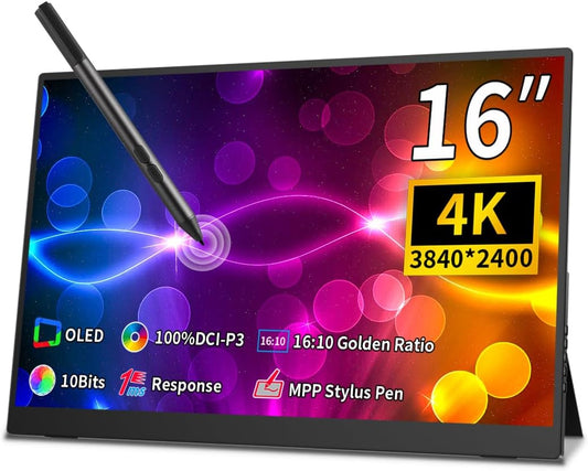 Portable 4K OLED Touchscreen Monitor - Ultimate Clarity