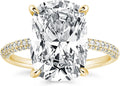 4CT/7CT Cushion Cut Promise Ring for Women - Sparkling Sterling CZ