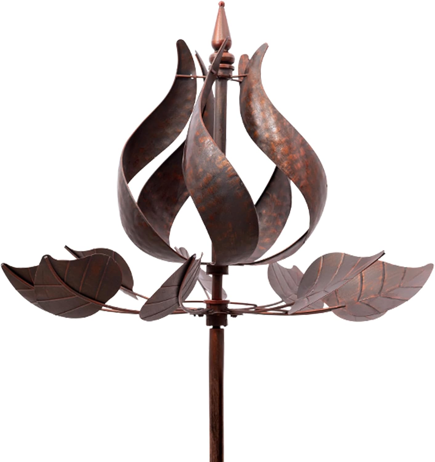 Large Tulip Metal Wind Spinners for Outdoor Garden Decor