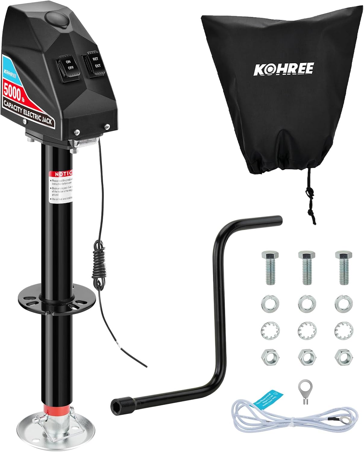 Kohree Electric Trailer Jack 5000lbs for Easy RV Lifting