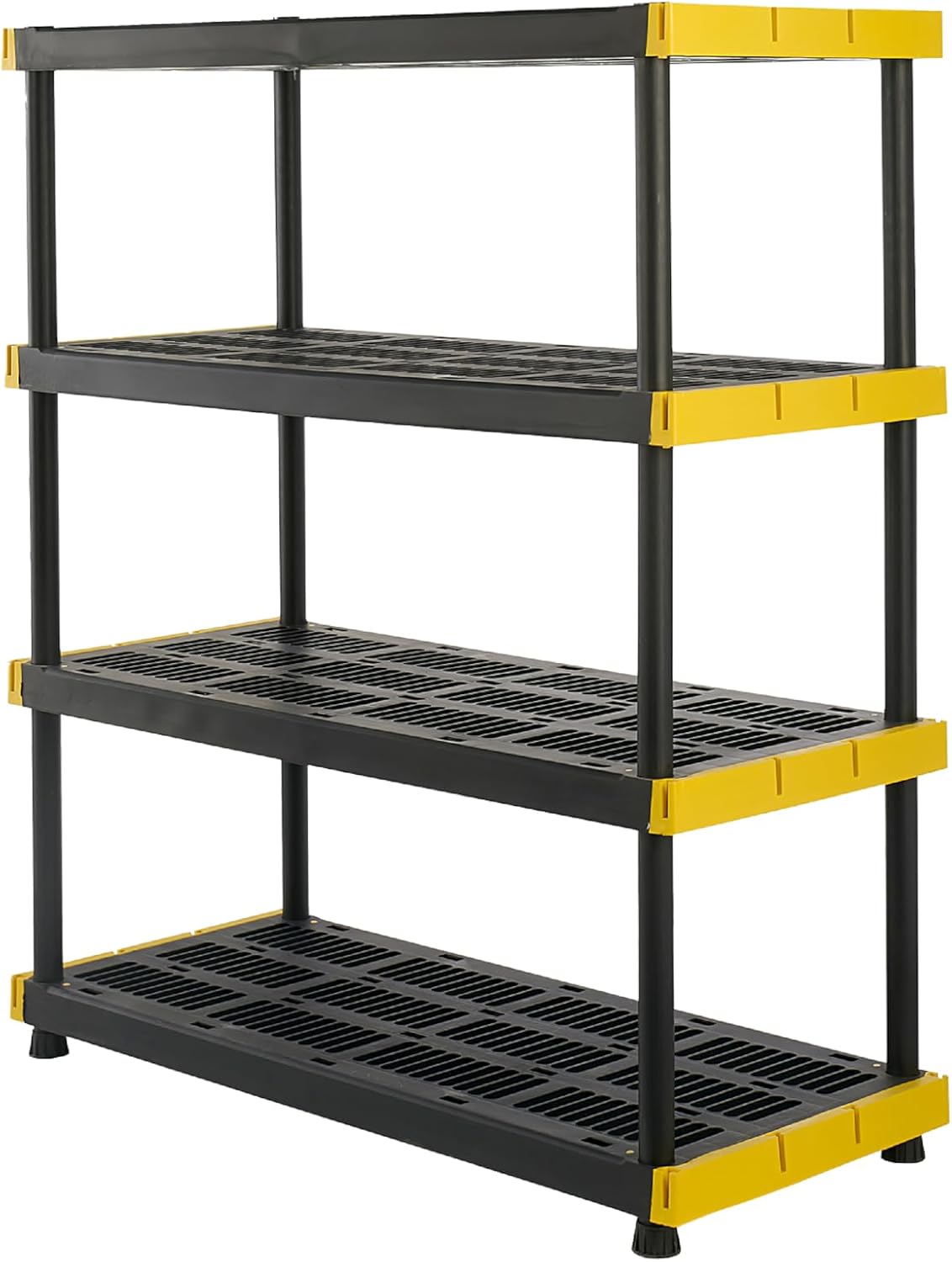 4-Tier Heavy Duty Plastic Storage Shelving Unit for Organization