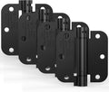 4 Pack Self Closing Door Hinges 3.5 in Spring Loaded - Adjustable