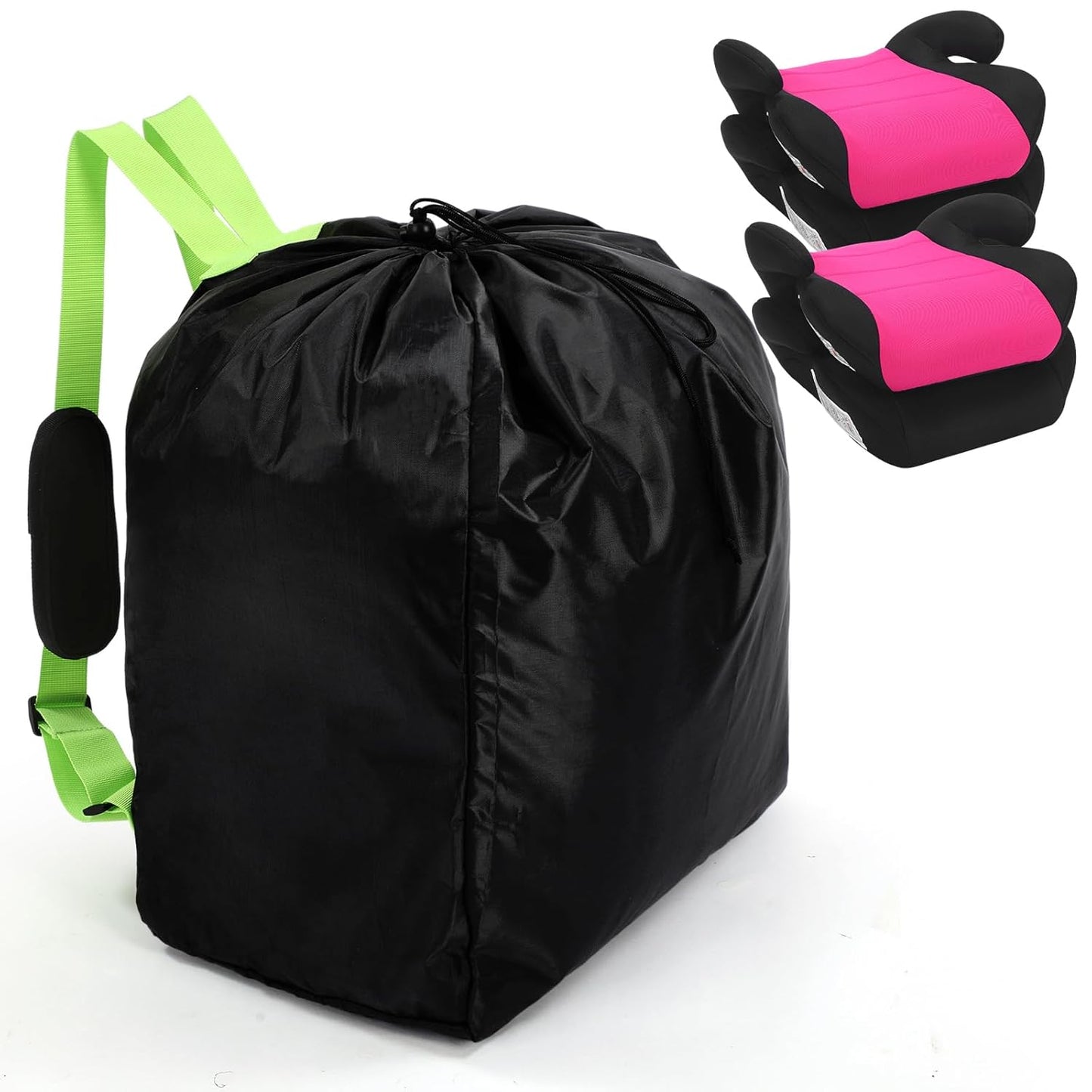 Dansydaisy Black Booster Seat Bag | Travel-friendly Waterproof Cover