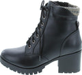Soda Single Lug Sole Chunky Heel Combat Ankle Boot - Versatile Style 2