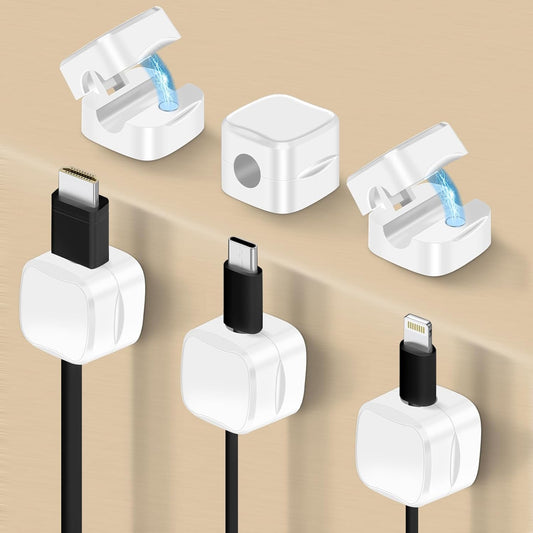 Strong Adhesive Magnetic Cable Clips by NISTARCE - Keep Cords Neat!