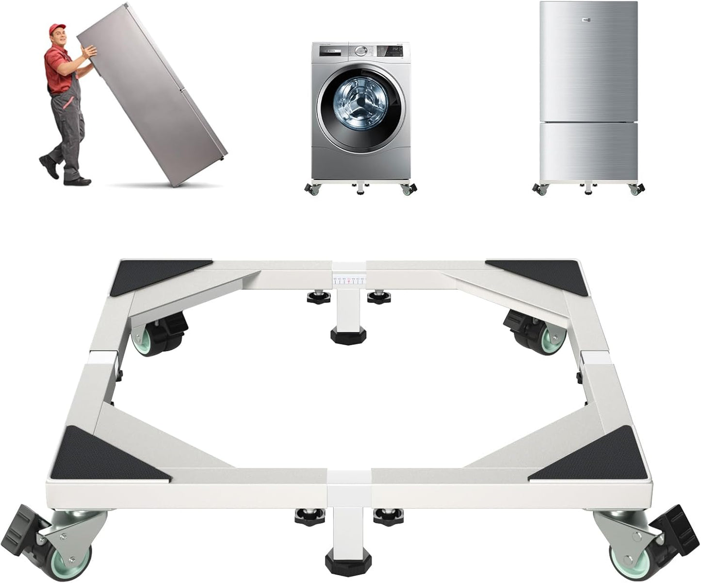 Heavy Duty Stainless Steel Mobile Mini Fridge Stand with Wheels