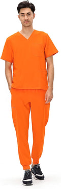 COZYFIT Scrubs for Men V-Neck 11-Pocket Jogger Set - Practical Comfort