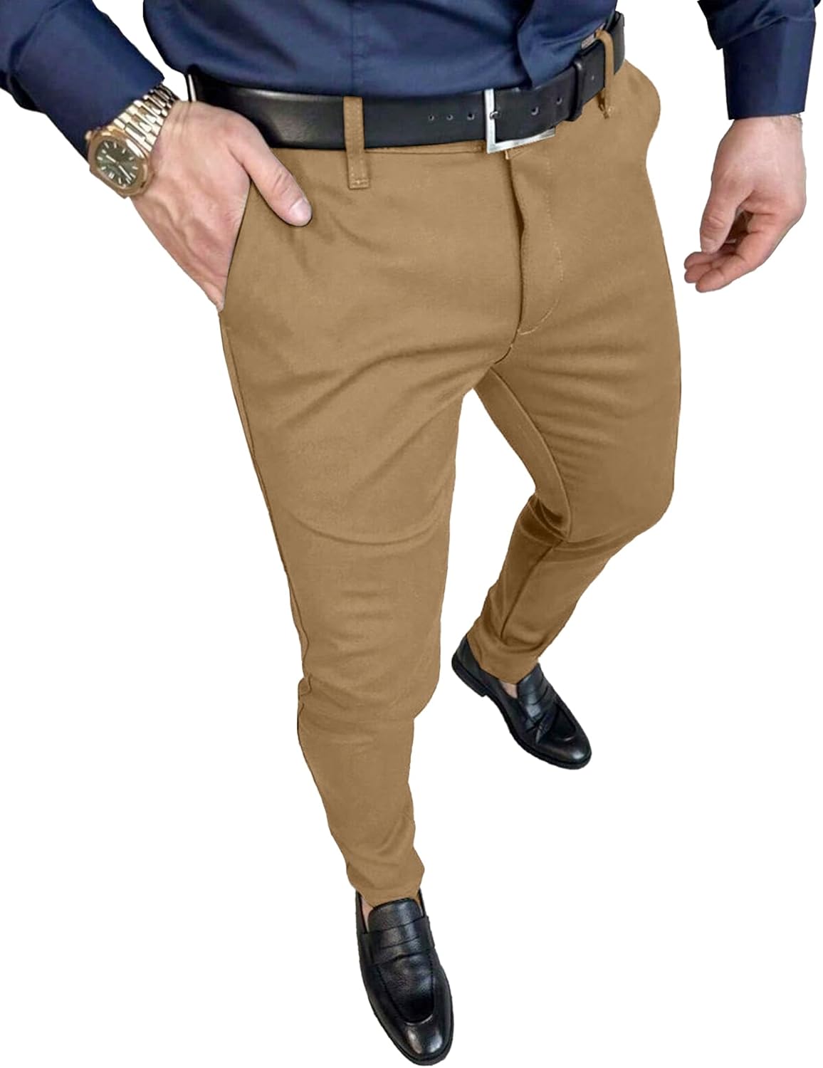 PLEPAN Men's Slim Fit Stretch Dress Pants for Every Occasion