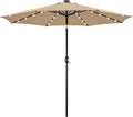 Solar Patio Umbrella 10ft with LED Lights - Solar Powered Outdoor