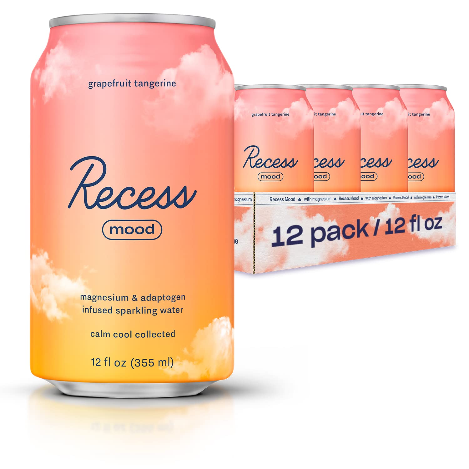 Recess Mood Magnesium Drink for Relaxation, Grapefruit Tangerine