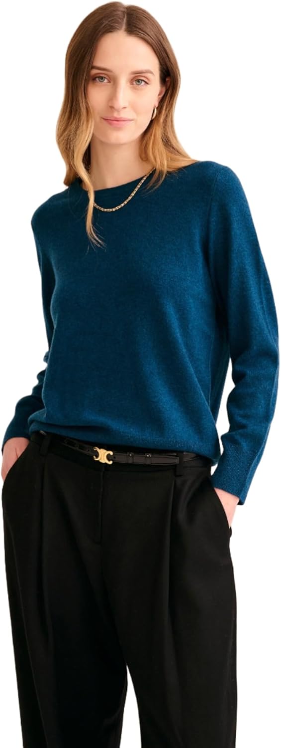 NAADAM Womens Cashmere Crewneck Sweater - Classic Wardrobe Staple