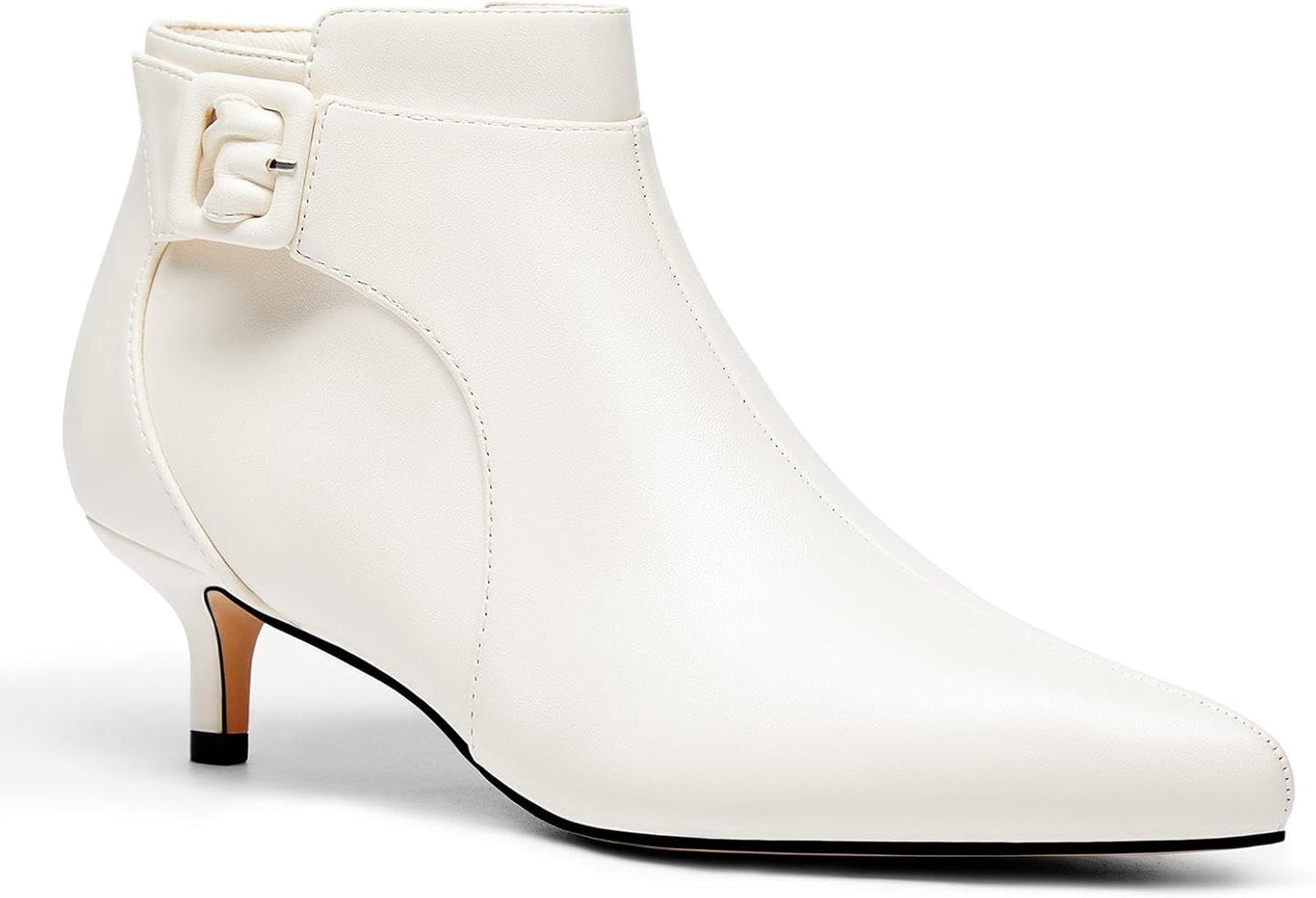 Juliet Holy Womens Pointed Toe Ankle Boots with Kitten Heels