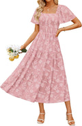 ZESICA Women's Lightweight Floral Midi Dress for Warm Weather
