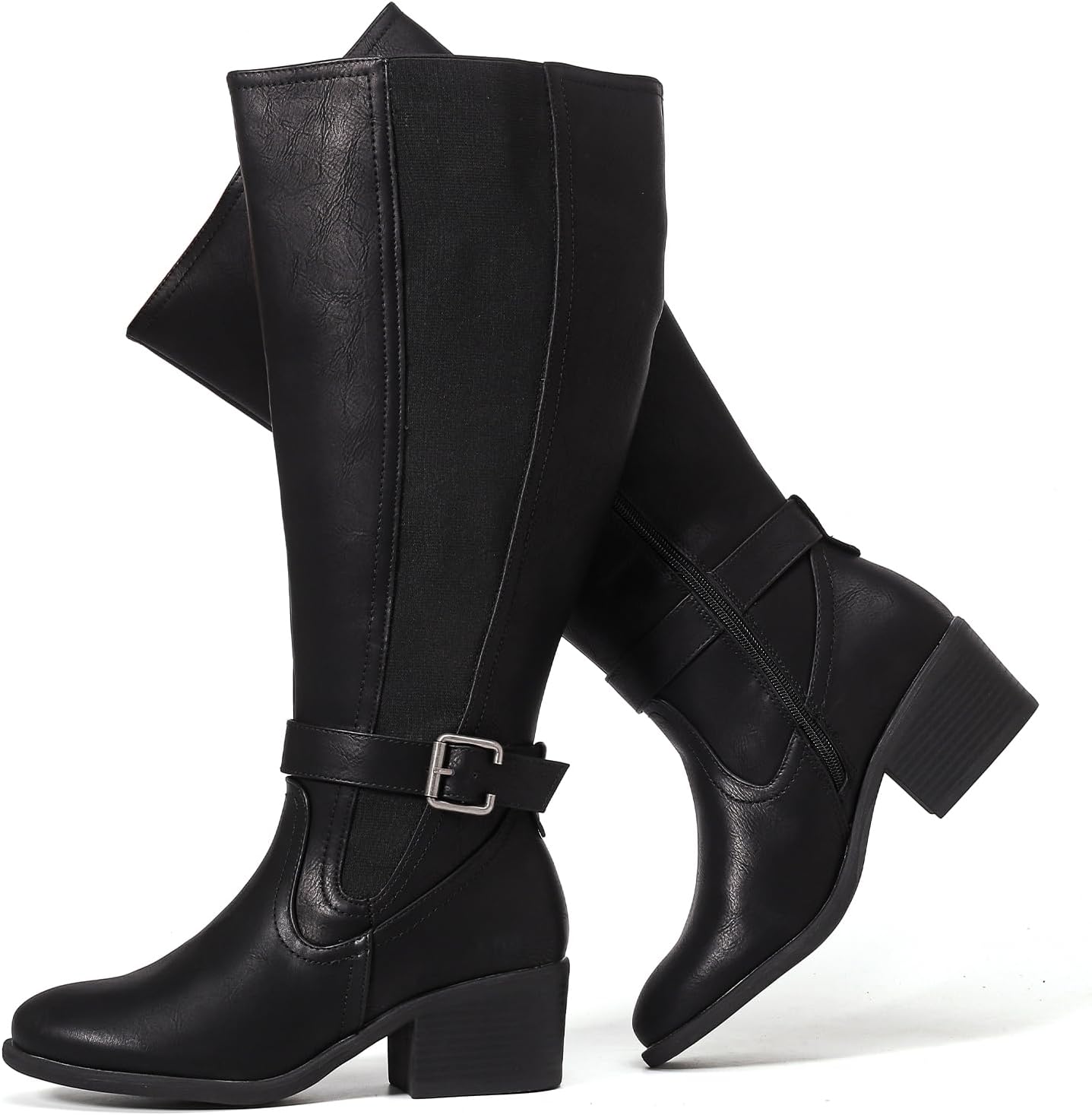 Luoika Women's Extra Wide Calf Knee High Boots for Comfort
