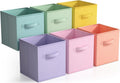 Fabric Storage Cubes 11 in Pastel Multicolor - Collapsible Organizer