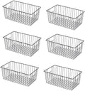 Freezer Storage Organizer Baskets 16in x 12in - Deep Wire Bins