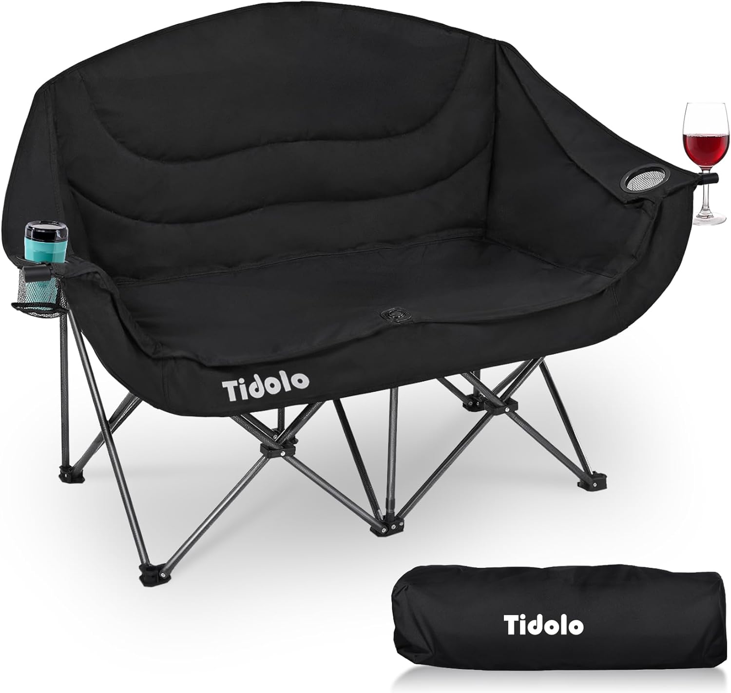 Double Camping Chair: Comfy & Durable, Supports 600LBS!