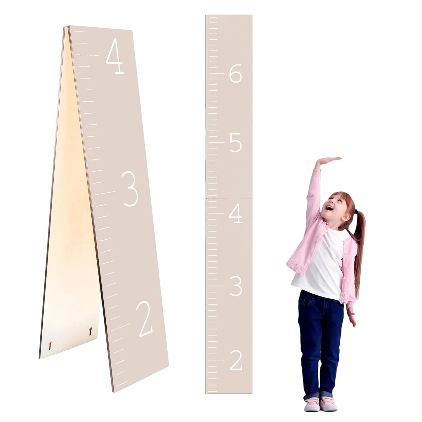 Morxy Wooden Growth Chart for Kids - 6.33 Feet Height Ruler