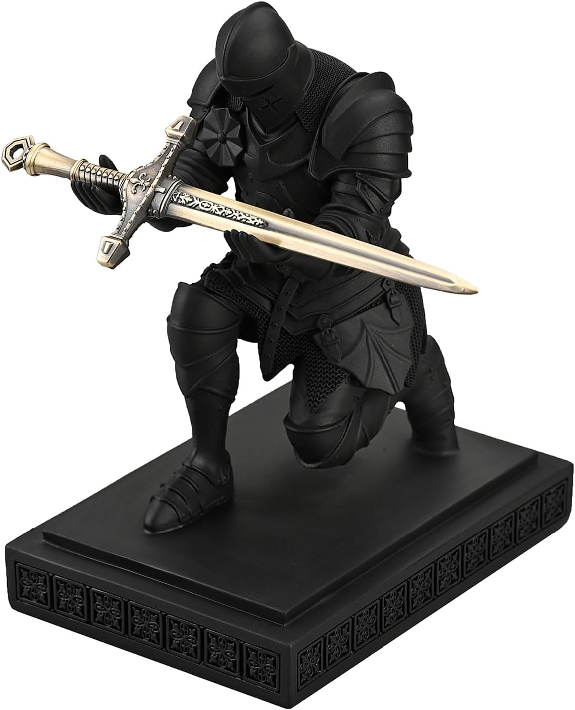 Medieval Armored Warrior Knight Pen Holder for Desk Organizing