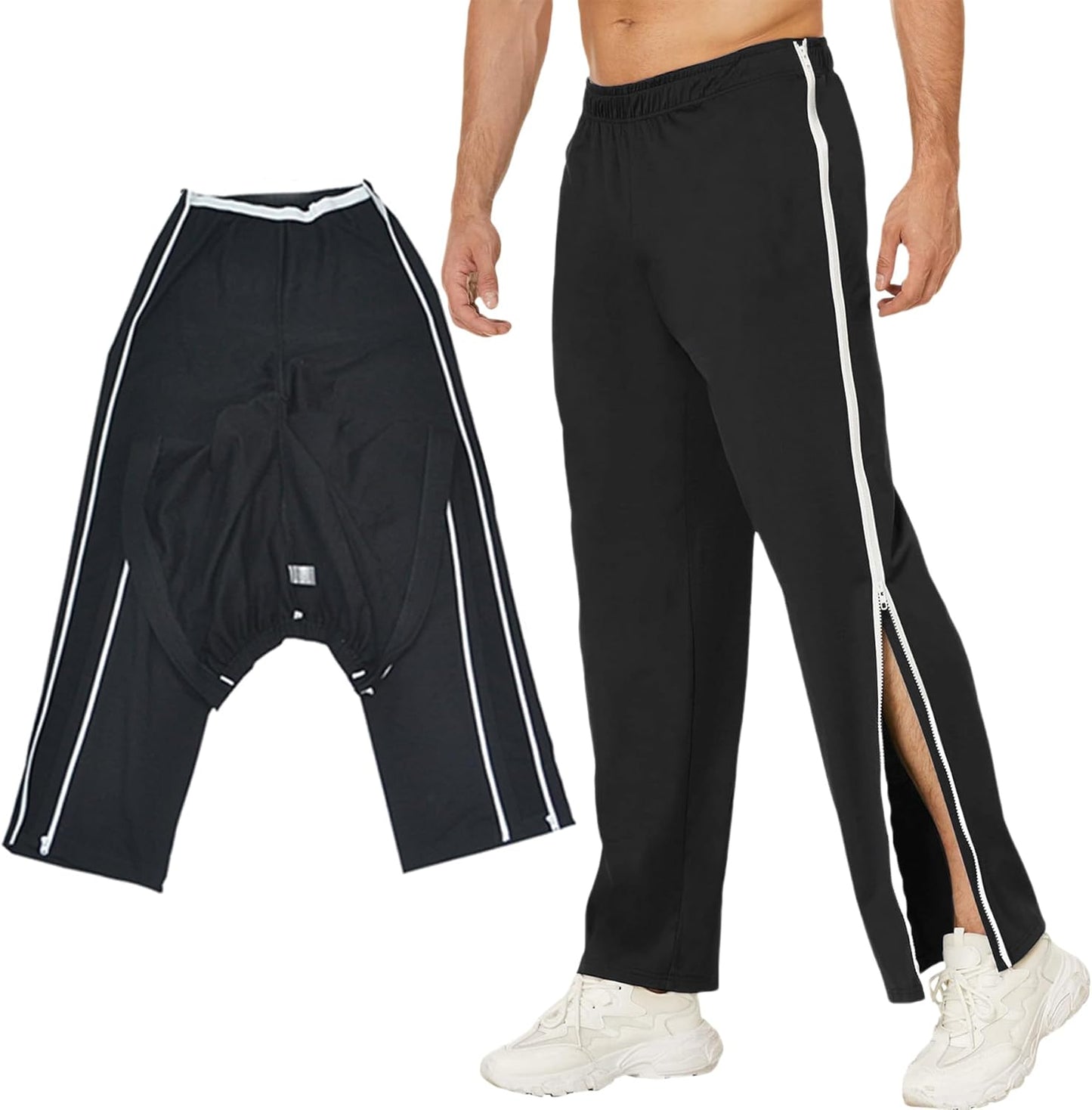 Tear Away Pants for Men with Dual Side Zippers for Comfort