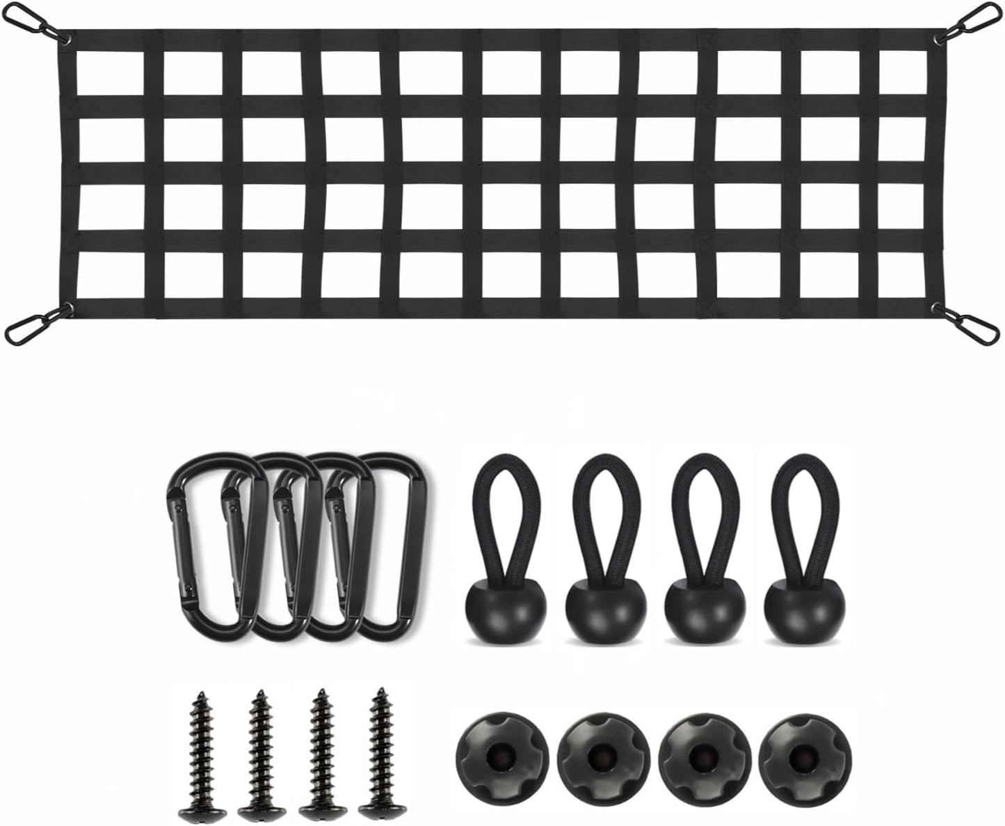 Lucky Straps Tailgate Net for Pickup Truck Bed - Heavy Duty Cargo
