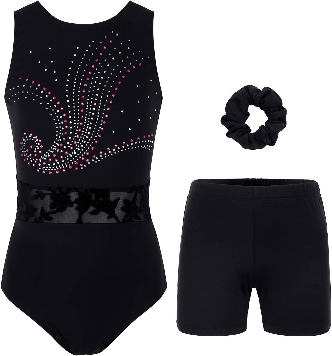 Gymnastics Leotards for Girls and Adults with Shorts Activewear