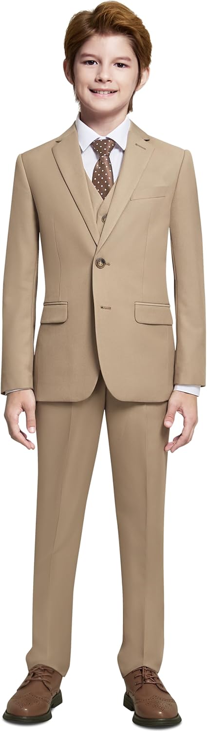 Marvelous World Boys' Slim Fit Suit Set for Formal Events