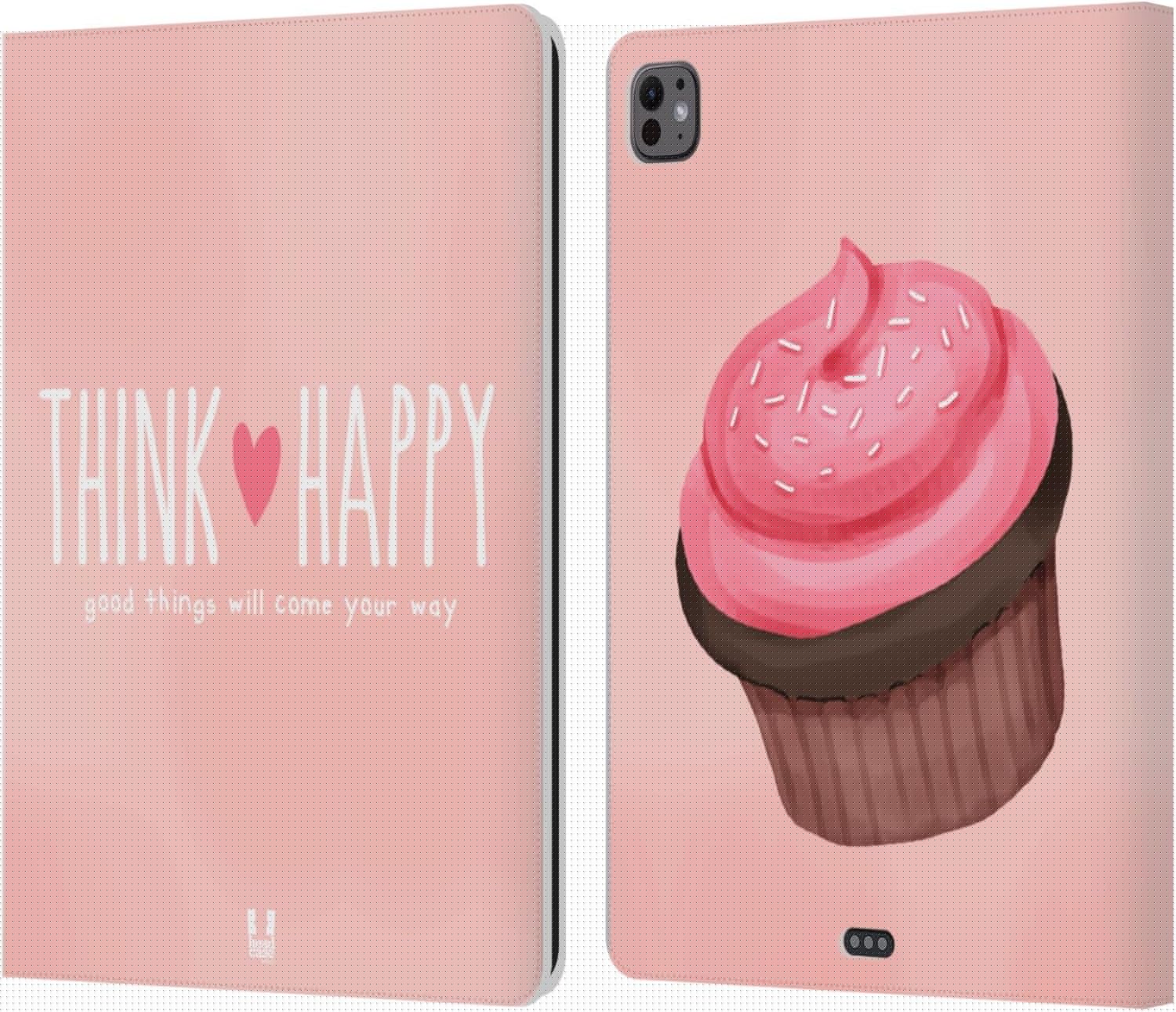 Stylish Pink Cupcakes Leather Wallet Case for iPad Pro 13 M4 2024