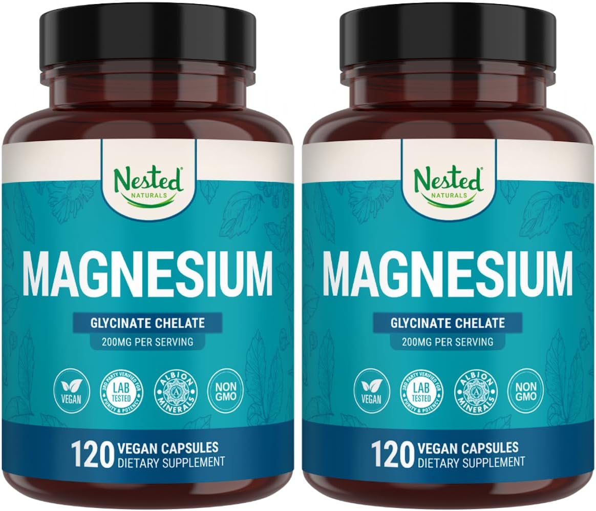 Nested Naturals Magnesium Glycinate for Relaxation and Sleep