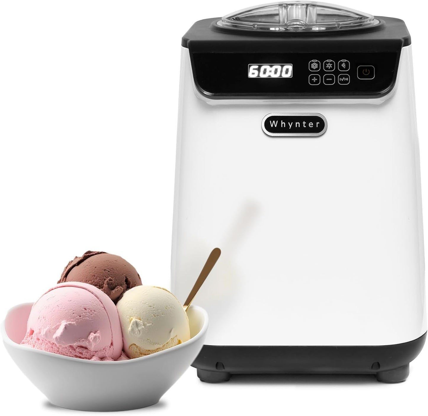 Whynter Ice Cream Maker Machine with Built-in Compressor & LCD