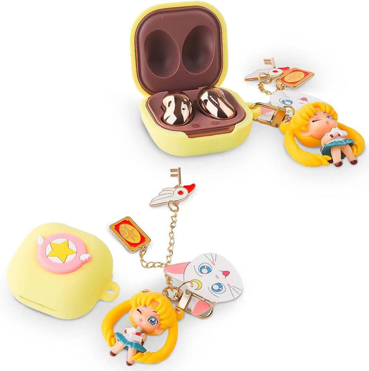 Adorable Doll Lanyard Silicone Case for Samsung Galaxy Buds