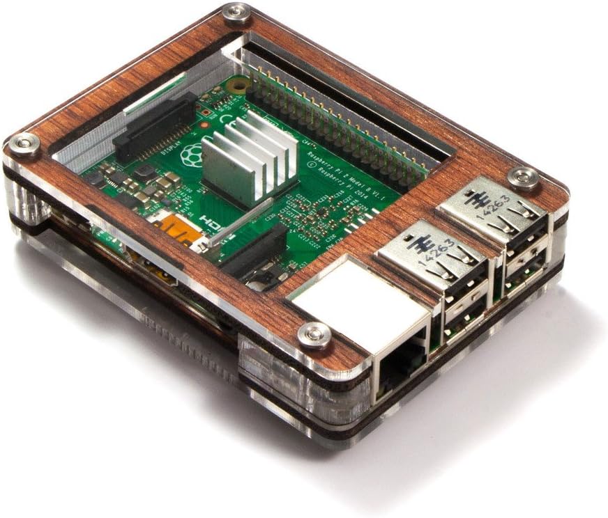 C4Labs Zebra Case for Raspberry Pi 3B+, 3, 2, and B+ with Heat Sinks